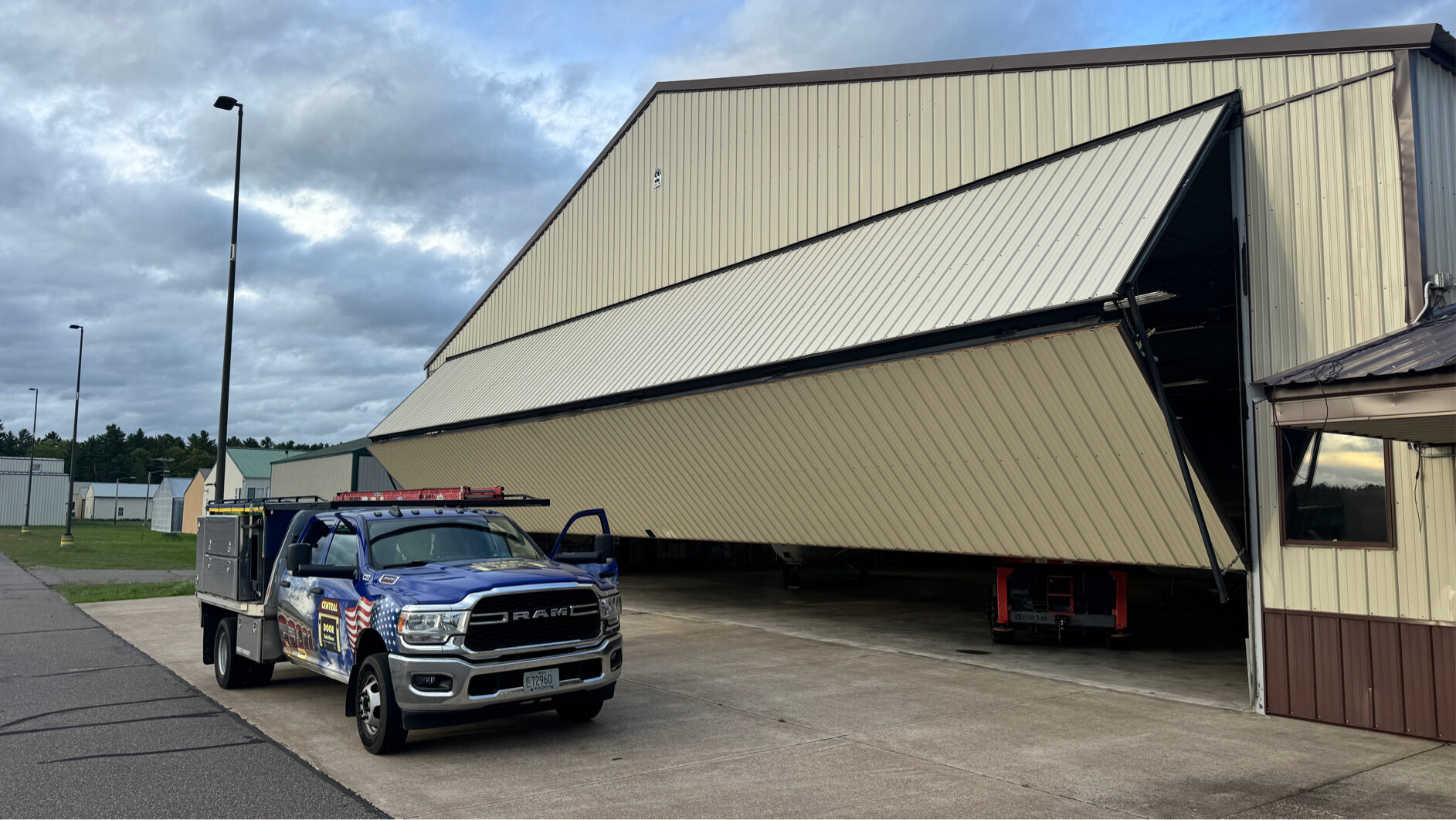 airplane hanger door; commercial overhead door repair