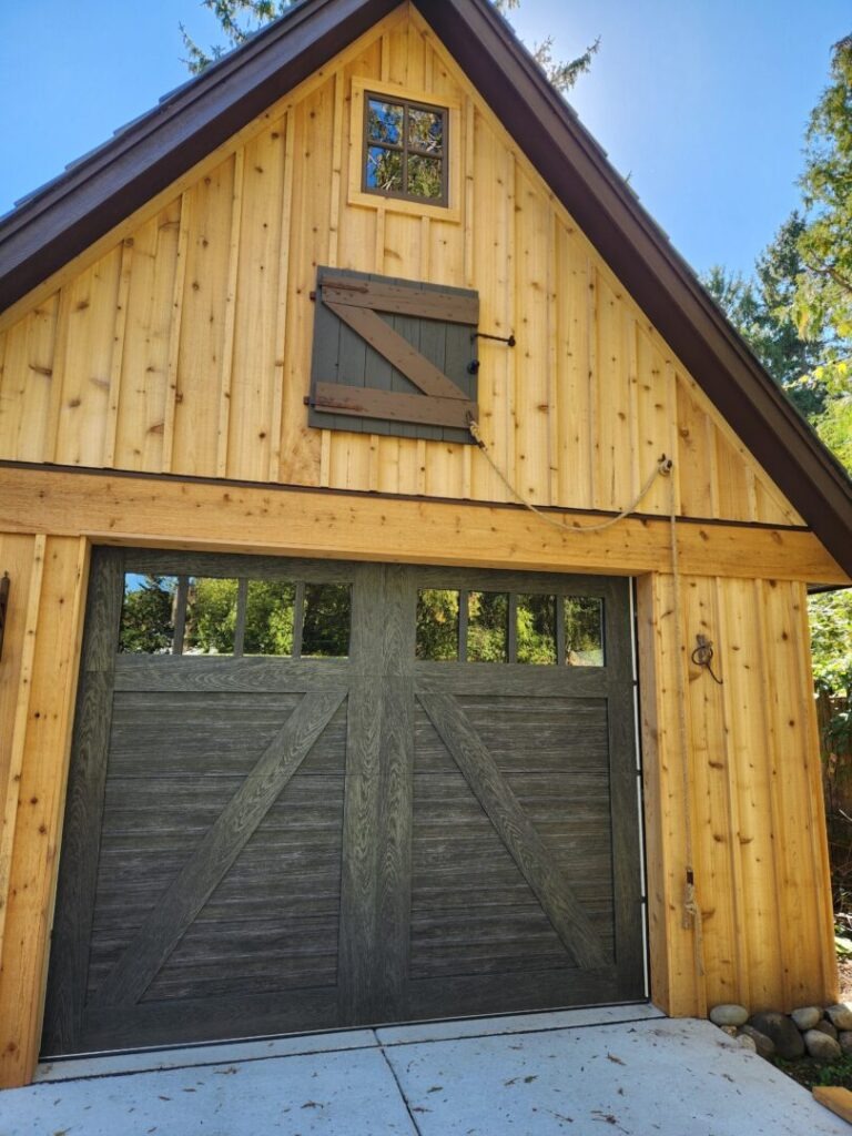 New garage door installation